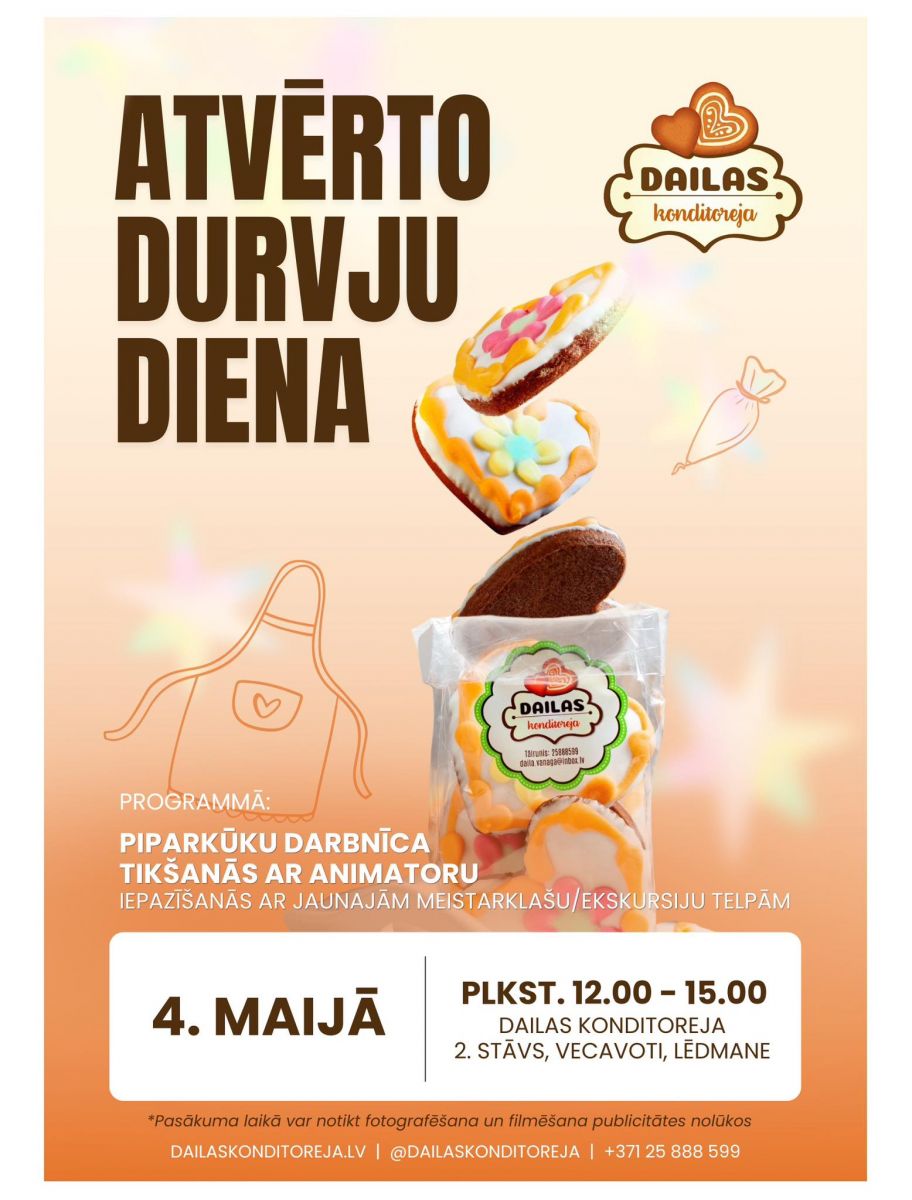 Atvērto durvju diena “Dailas konditorejā”
