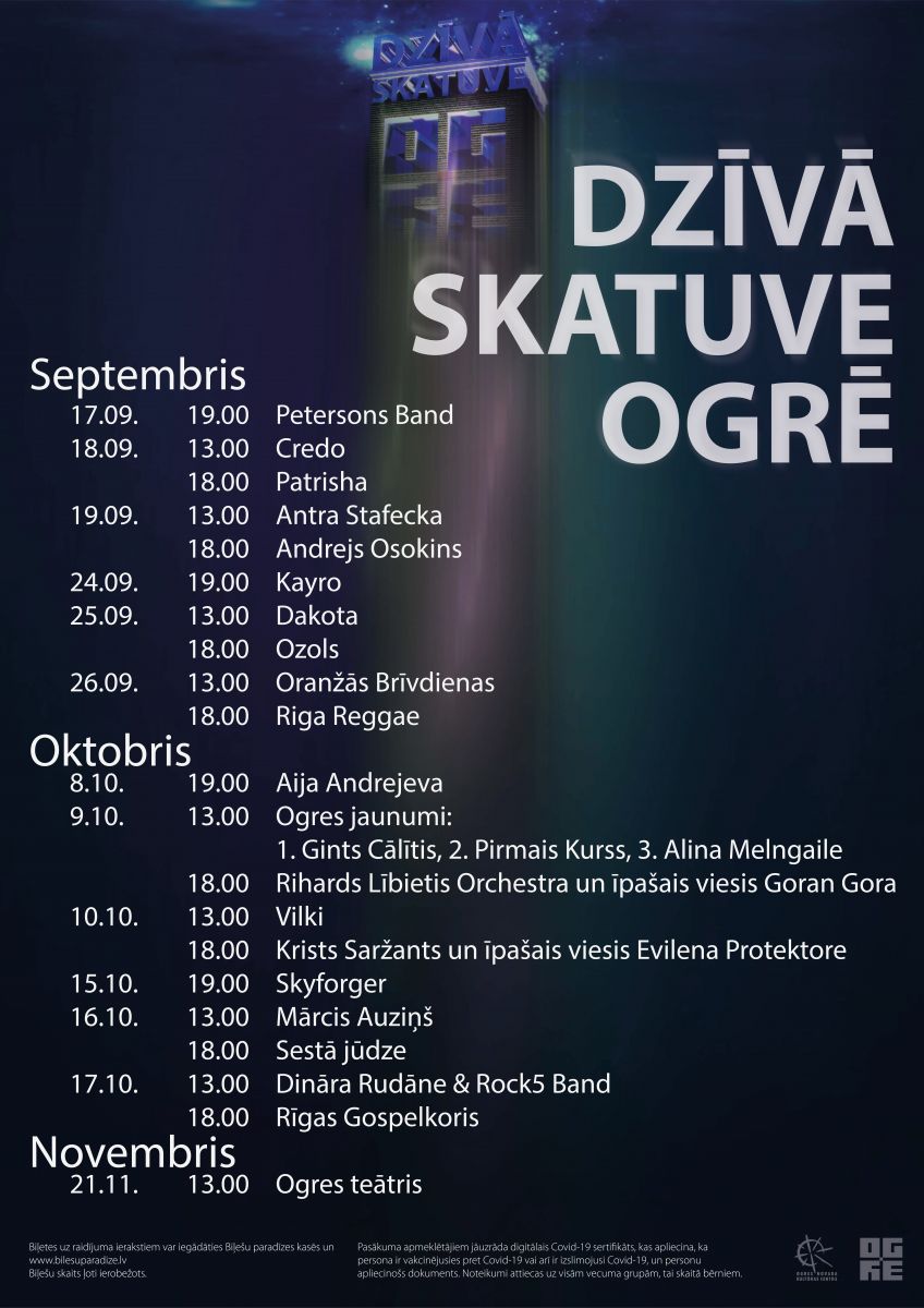 Dzīvā skatuve Ogrē raidījumu filmēšana