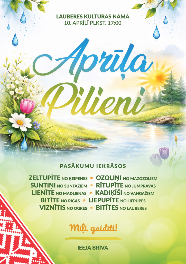 Koncerts “Aprīļa pilieni” Lauberē