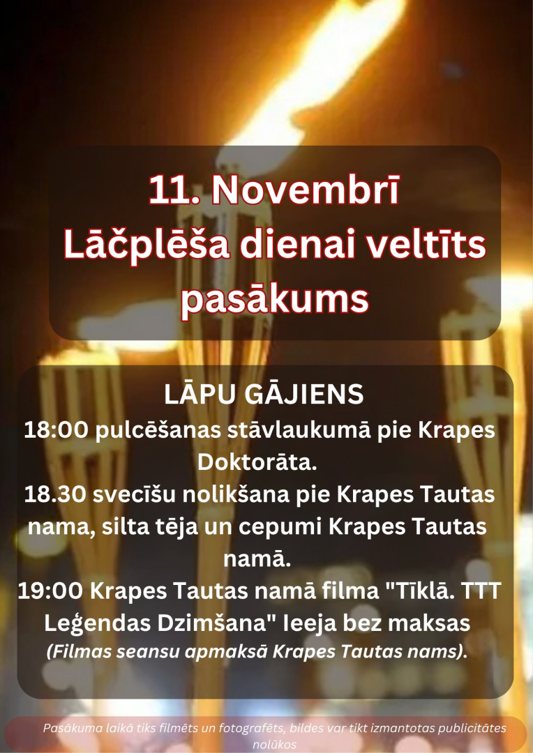 Lāčplēša dienai veltīts pasākums Krapē