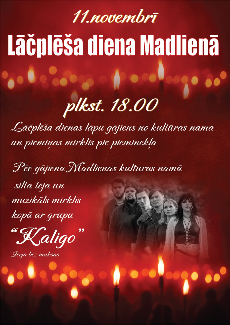 Lāpu gājiens un svētku koncerts Madlienā