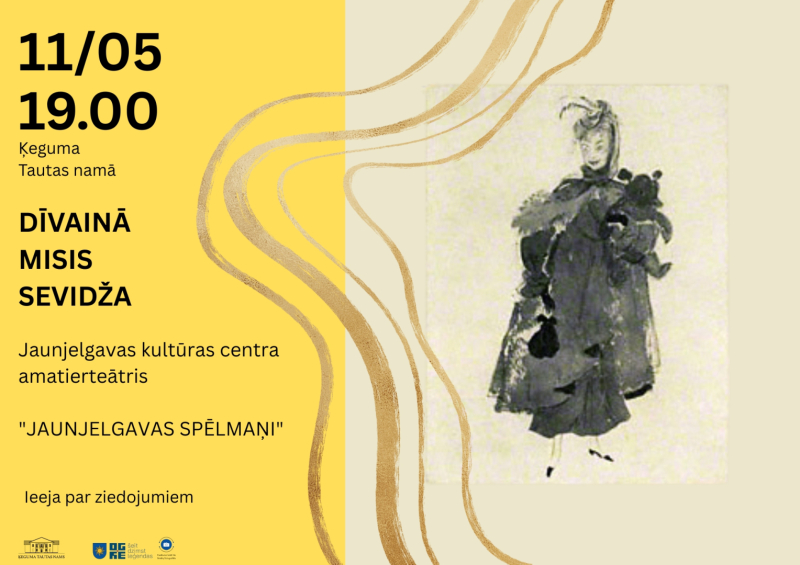 Jaunjelgavas Kultūras centra amatierteātra izrāde "Dīvainā misis Sevidža" Ķegumā