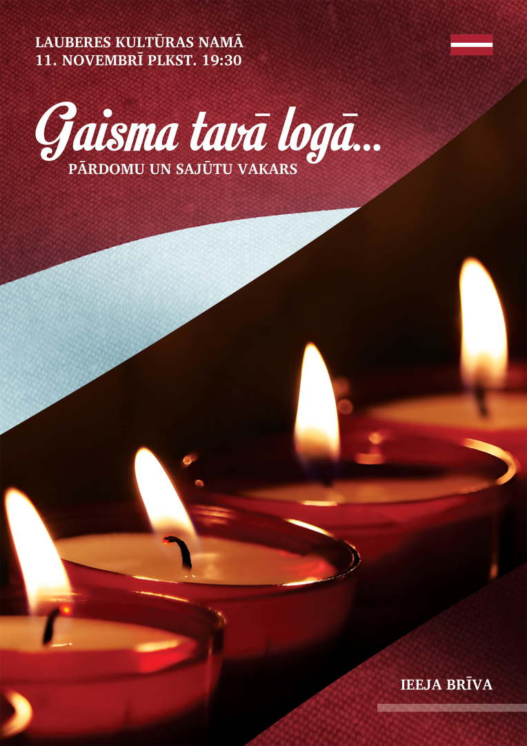 Pārdomu un sajūtu vakars "Gaisma tavā logā" Lauberē