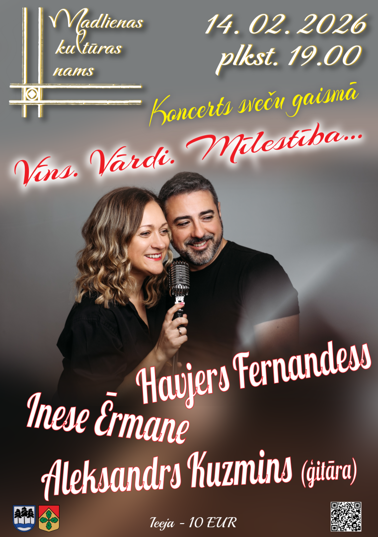 Koncerts “Vīns. Vārdi. Mīlestība…” Madlienā 