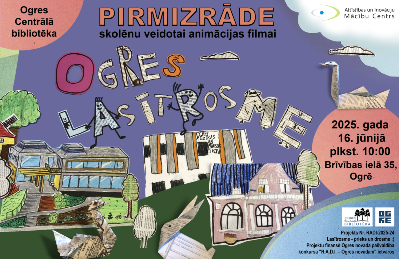 Bērnu veidotas animācijas filmas pirmizrāde Ogrē