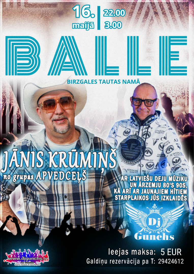 Balle ar Jāni Krūmiņu no grupas APVEDCEĻŠ Birzgalē