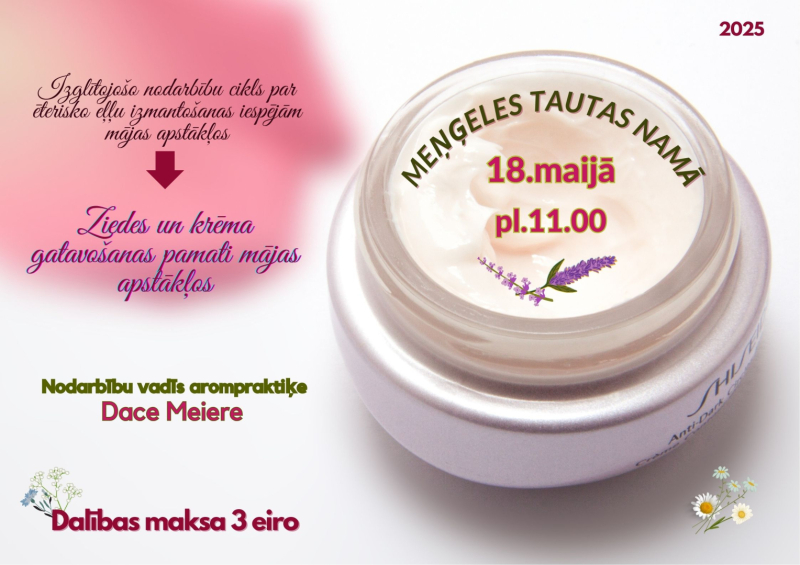 Aromterapijas nodarbība Meņģelē