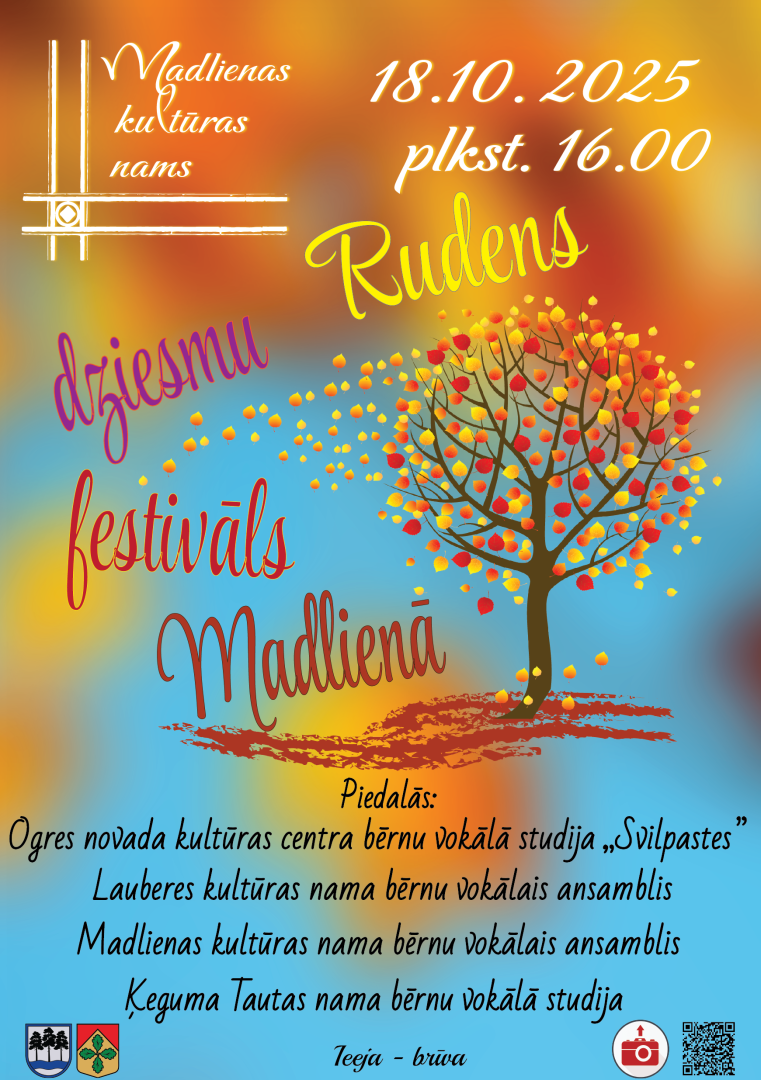 Bērnu vokālo ansambļu koncerts “Rudens dziesmu festivāls Madlienā”