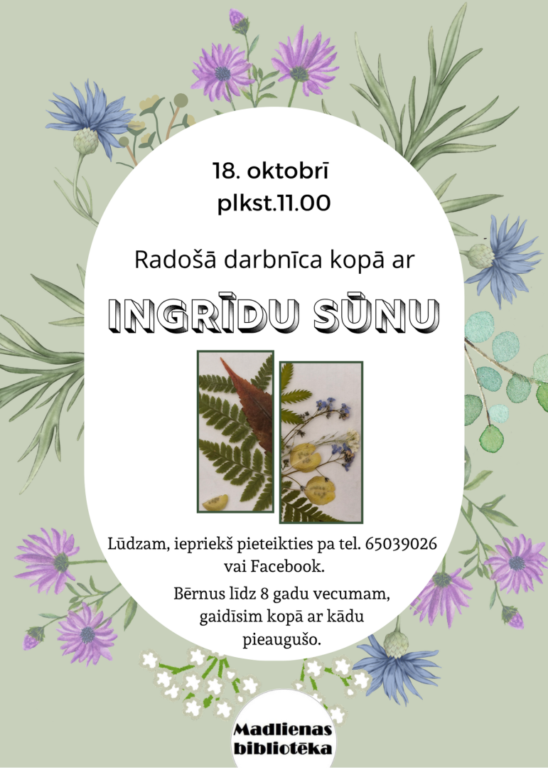 Radošā darbnīca kopā ar Ingrīdu Sūnu Madlienā