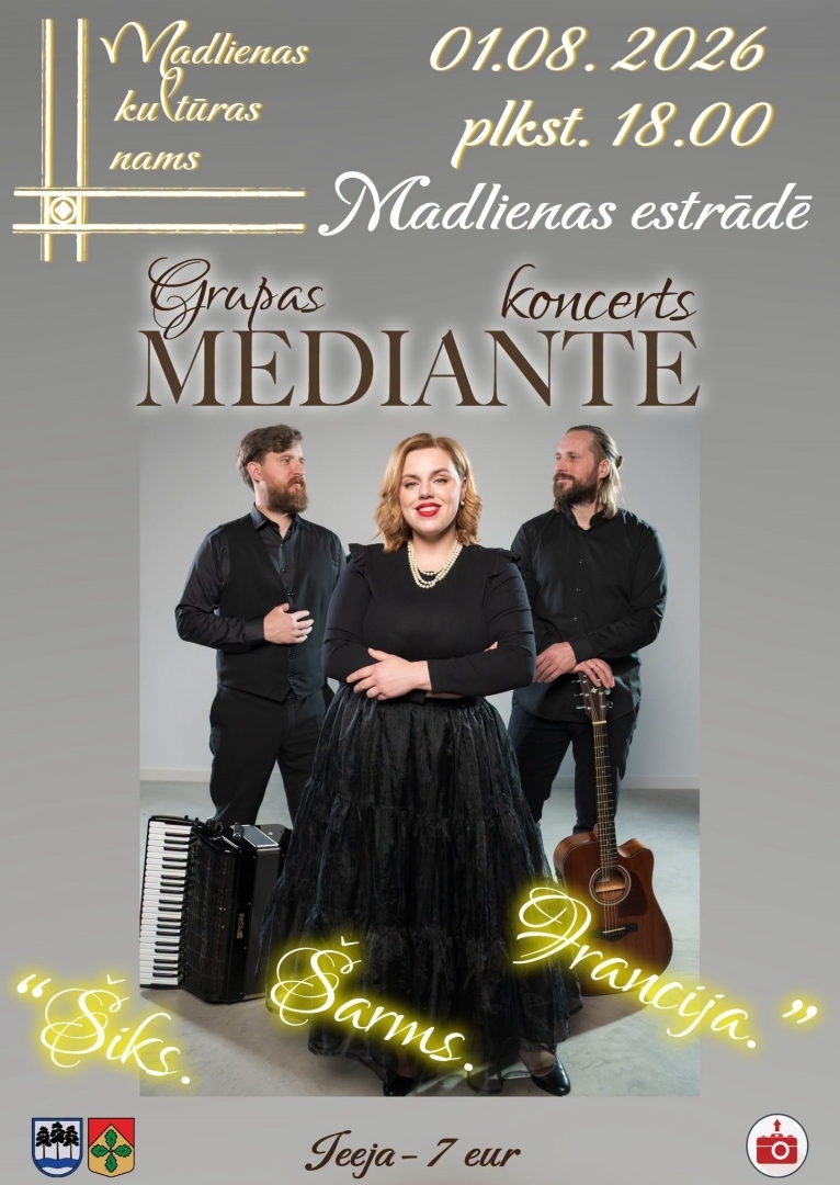 Grupas “Mediante” koncerts “Šiks. Šarms. Francija.” Madlienā