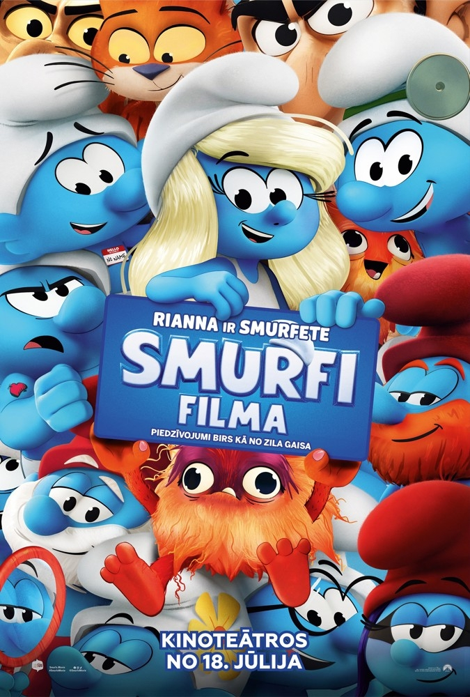 Bērnu rīts. Ģimenes filma SMURFI Ogrē