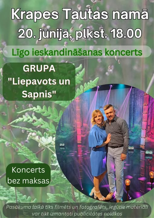 Līgo ieskandināšanas koncerts Krapē