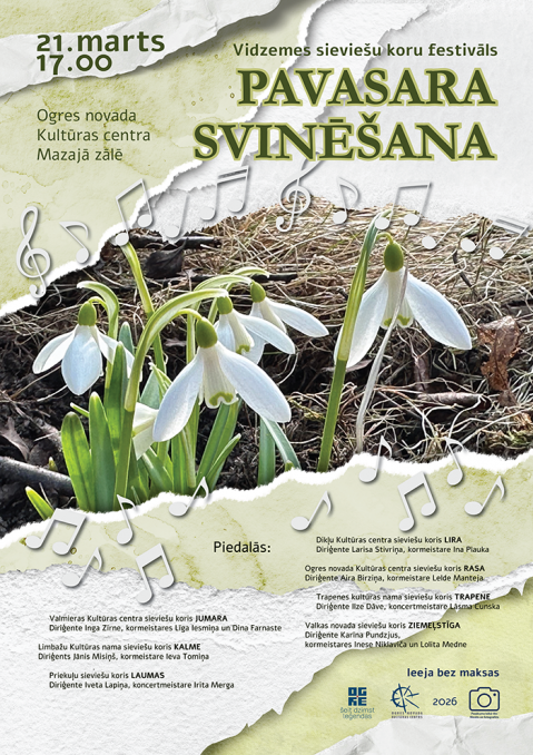 Vidzemes sieviešu koru festivāls PAVASARA SVINĒŠANA Ogrē