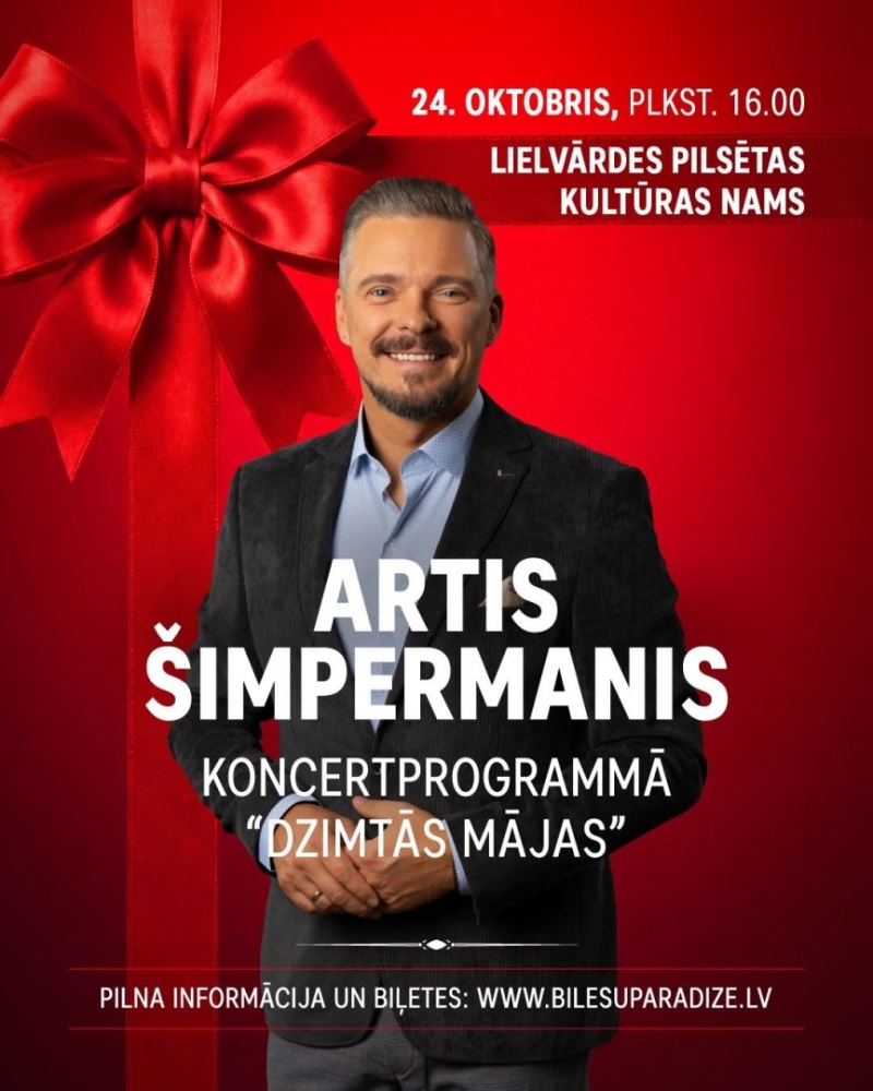 Artis Šimpermanis ar koncertu "Dzimtās mājas" Lielvārdē