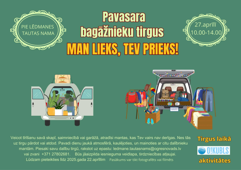 Bagāžnieku tirgus “MAN LIEKS, TEV PRIEKS” Lēdmanē