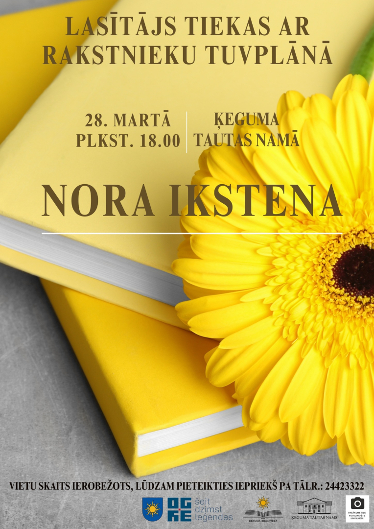 Lasītājs tiekas ar rakstnieku tuvplānā | NORA IKSTENA Ķegumā