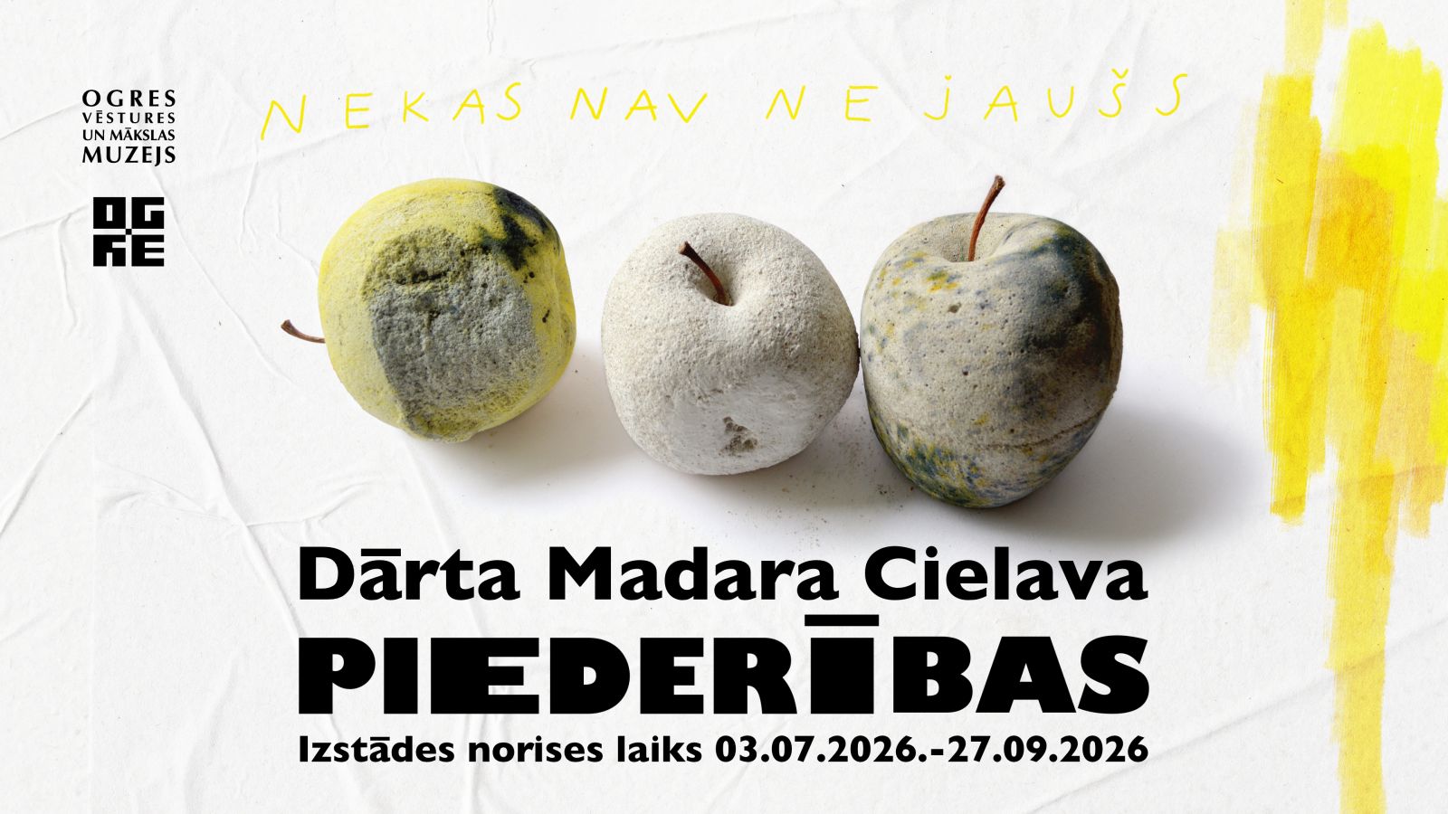 Mākslinieces Dārtas Madaras Cielavas personālizstādes “Piederības” atklāšana Ogres Vēstures un mākslas muzejā