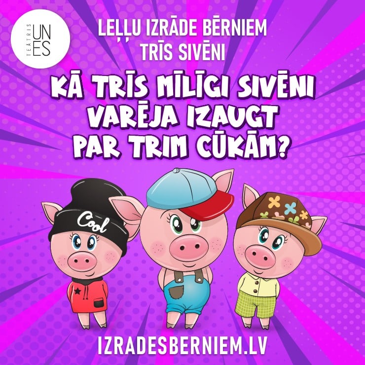 Leļļu izrāde bērniem TRĪS SIVĒNI Ogrē
