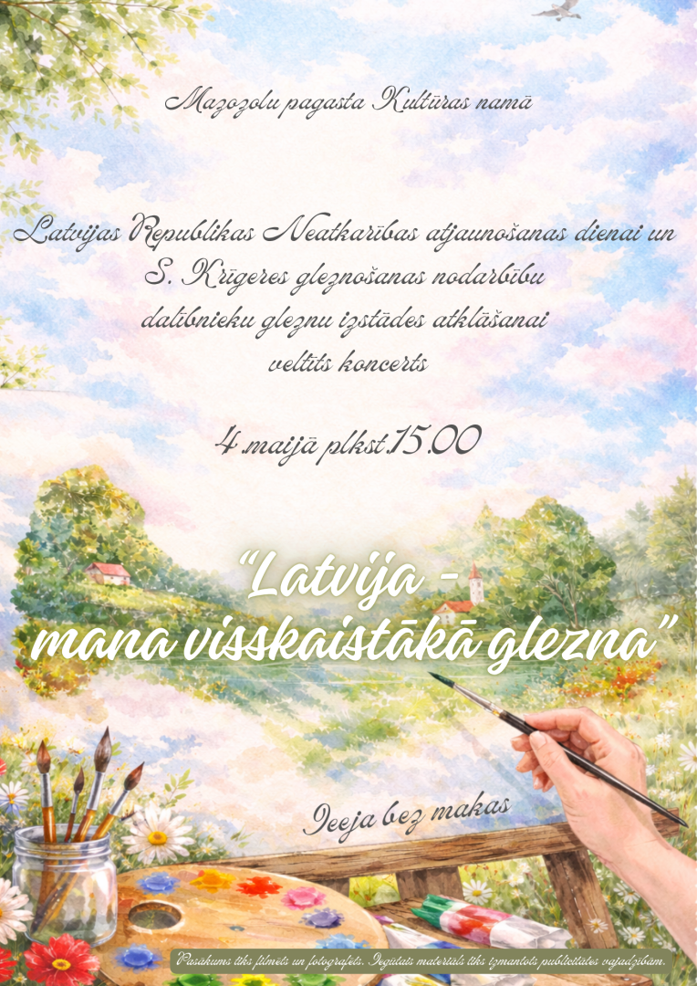 Koncerts "Latvija - mana visskaistākā glezna" Mazozolos