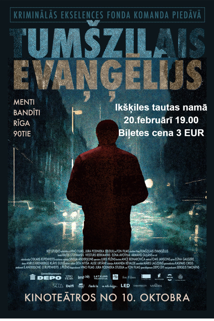 Kriminālfilma “Tumšzilais evaņģēlijs” seanss Ikšķilē
