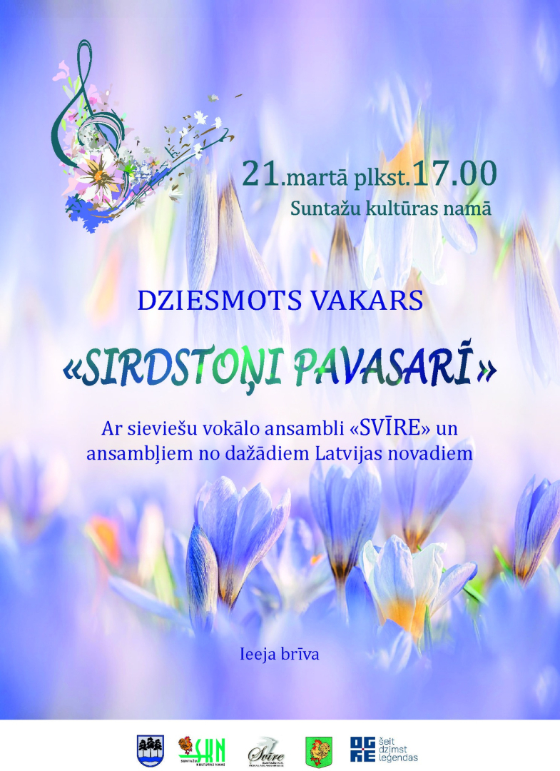 Dziesmots vakars ‘’SIRDSTOŅI PAVASARĪ’’ Suntažos