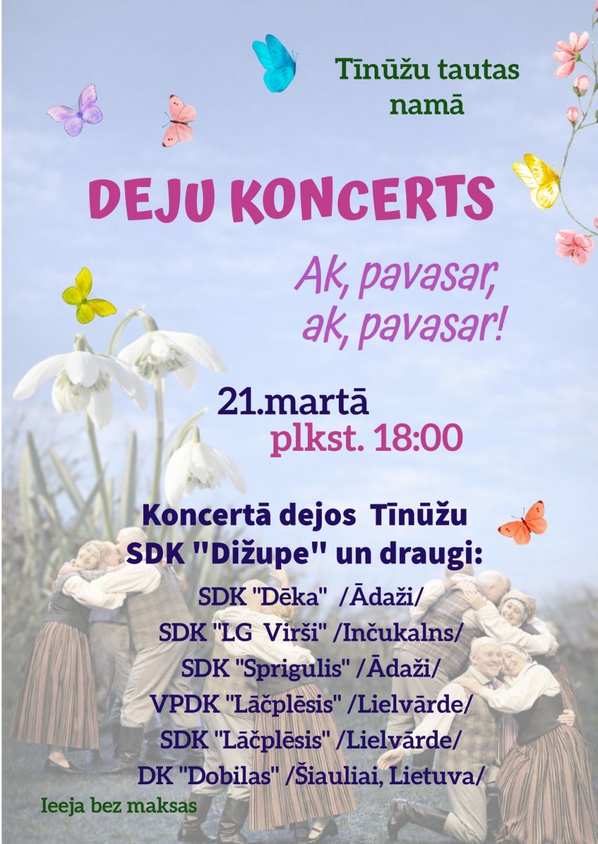 Pavasara deju koncerts Tīnūžos