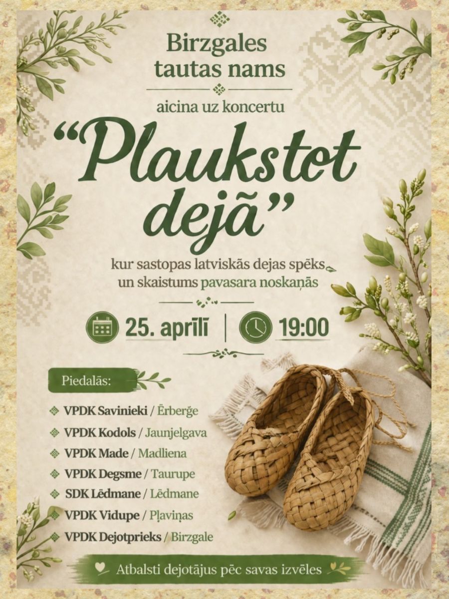 Koncerts "Plaukstot dejā" Birzgalē 