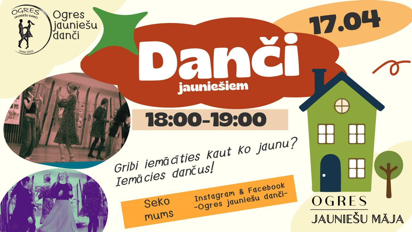 Danči jauniešiem Ogrē 