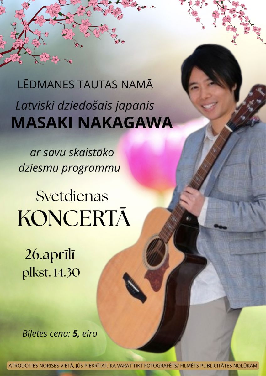 Masaki Nakagawa Svētdienas koncerts Lēdmanē
