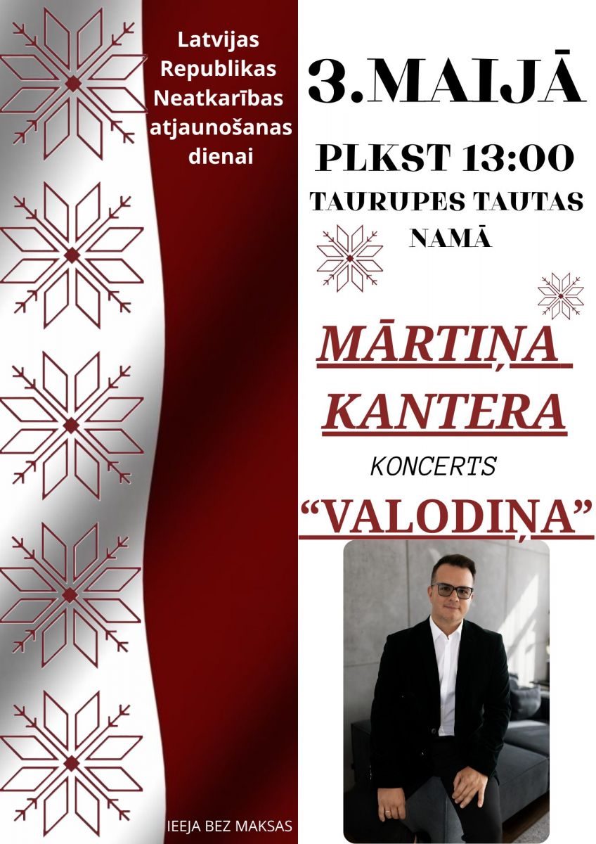 Mārtiņa Kantera koncerts Taurupē 