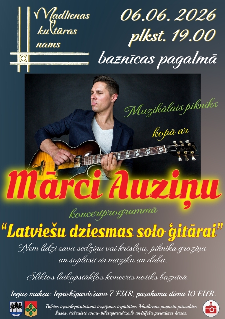 Muzikālais pikniks kopā ar Mārci Auziņu Madlienā