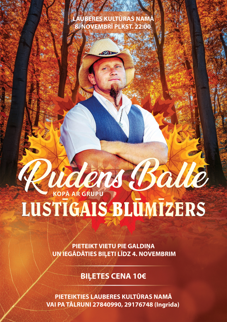 Rudens balle kopā ar grupu LUSTĪGAIS BLŪMĪZERS Lauberē
