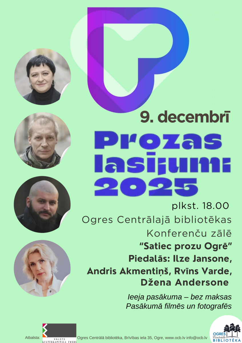 Prozas lasījumi "Satiec prozu Ogrē"