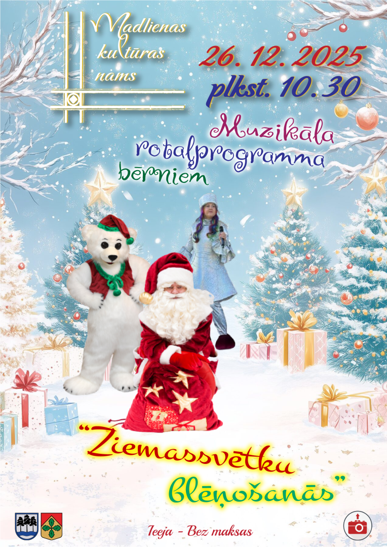 Muzikālā rotaļprogramma “Ziemassvētku blēņošanās” Madlienā