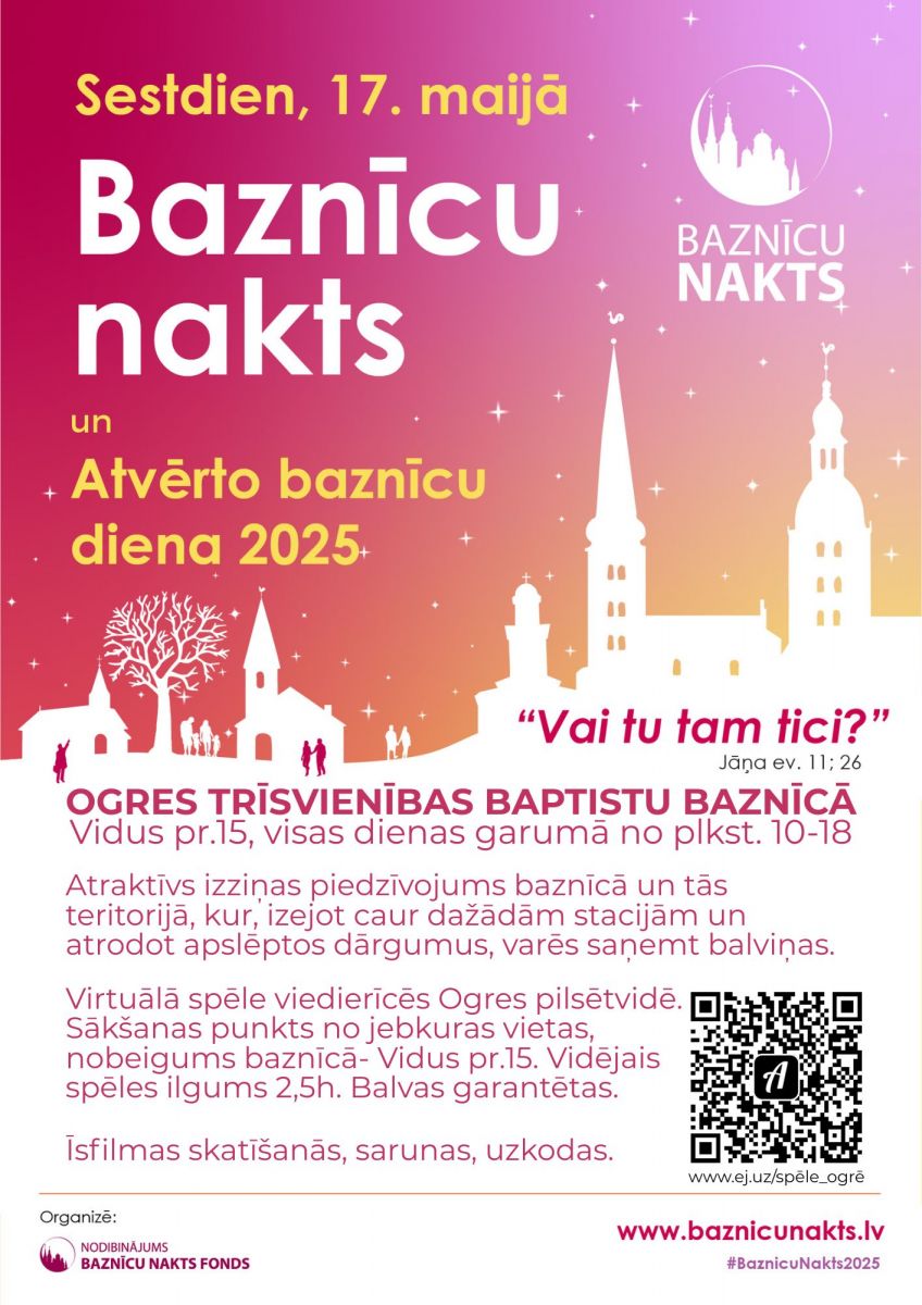 Interaktīva un piedzīvojumiem bagāta baznīca visai ģimenei 