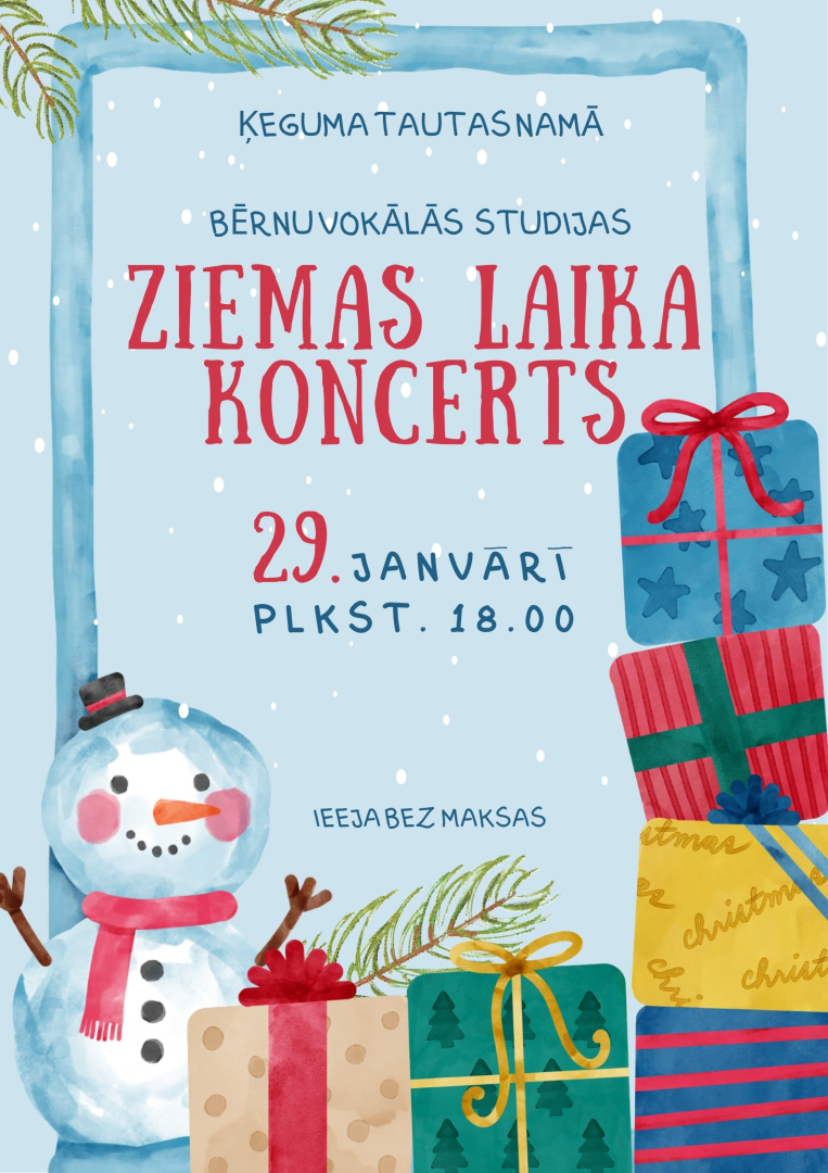 Bērnu vokālās studijas ziemas laika koncerts Ķegumā