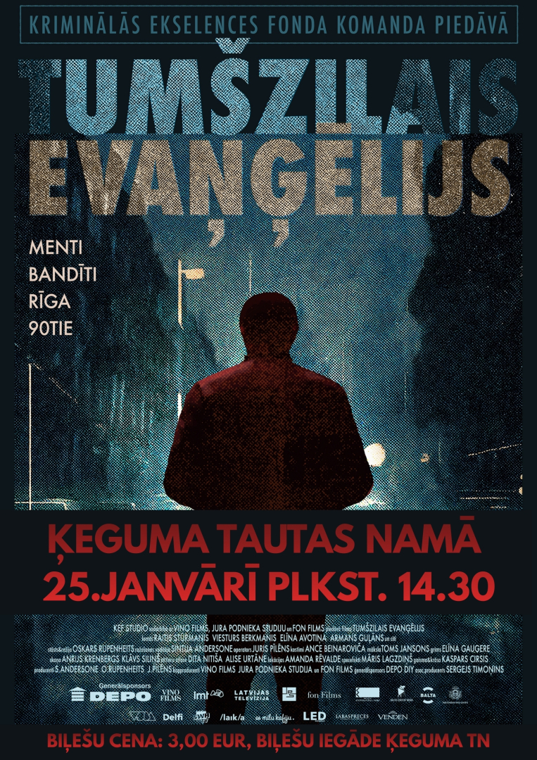 Spēlfilma "Tumšzilais evaņģēlijs" Ķegumā