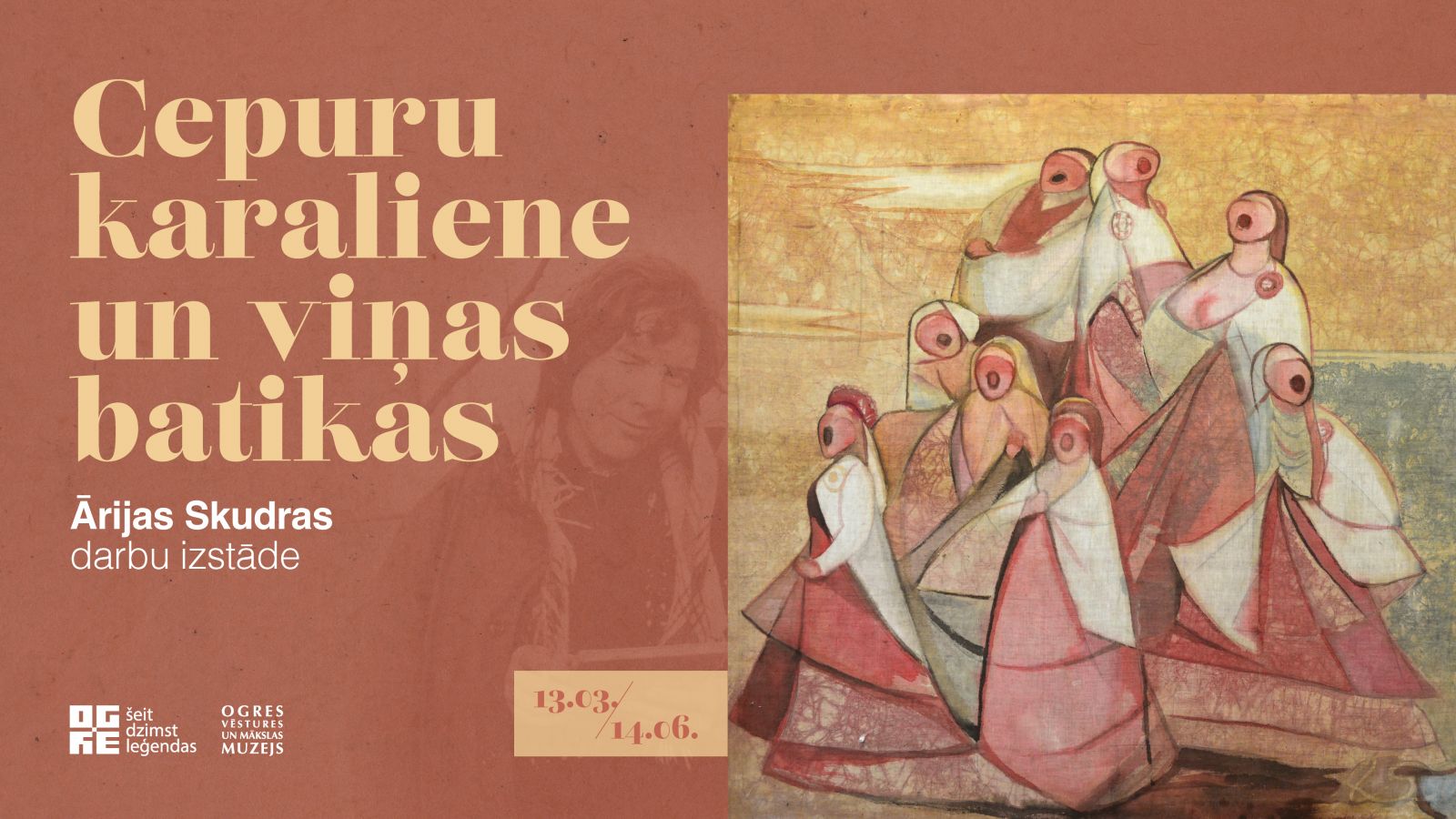 Personālizstāde “Cepuru karaliene un viņas batikas” atklāšana Ogres Vēstures un mākslas muzejā
