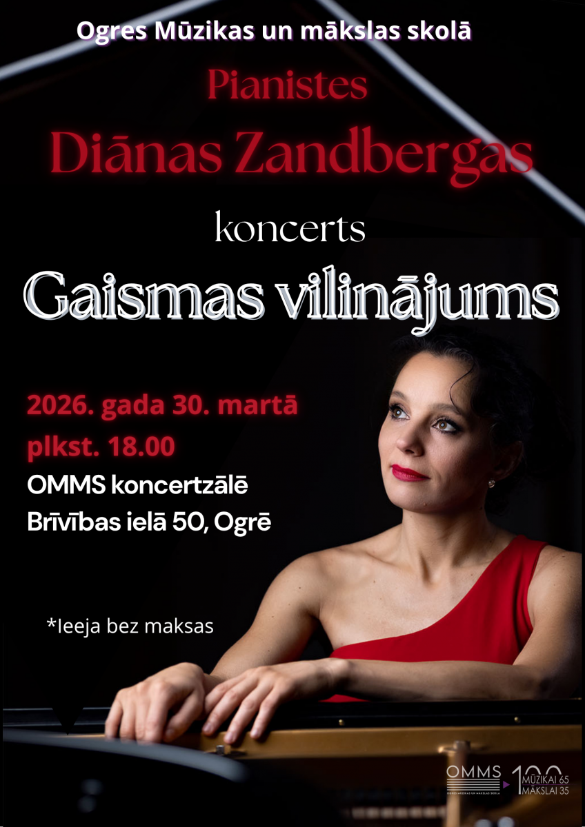 Pianistes Diānas Zandbergas koncerts GAISMAS VILINĀJUMS