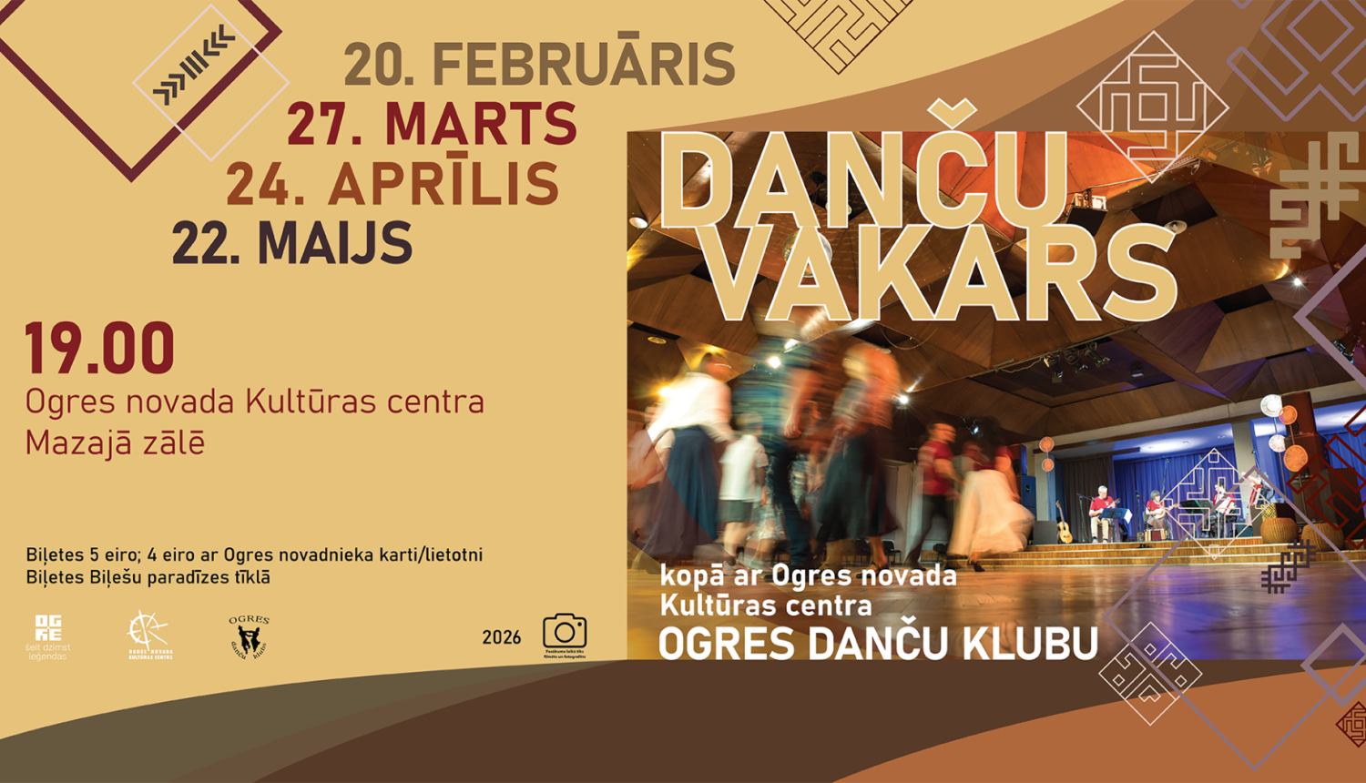 Danču vakars kopā ar Ogres danču klubu Ogrē
