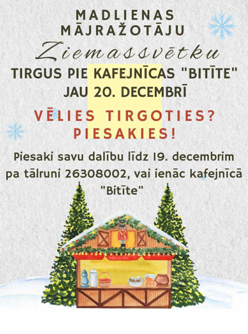 Mājražotāju Ziemassvētku tirgus Madlienā