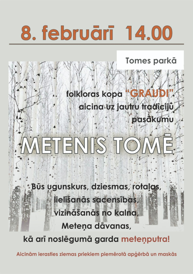 Folkloras kopa “Graudi” aicina uz jautru tradīciju pasākumu – Metenis Tomē