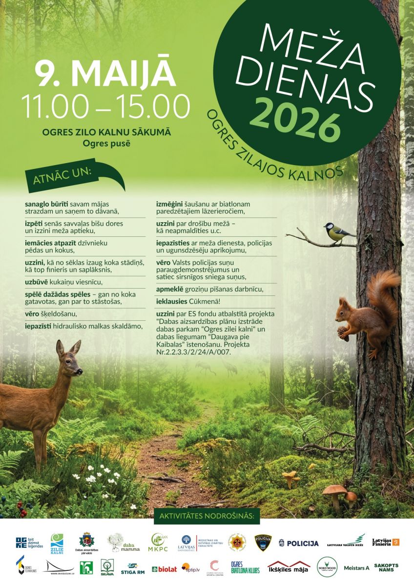 Meža dienas 2026 Ogres Zilajos kalnos