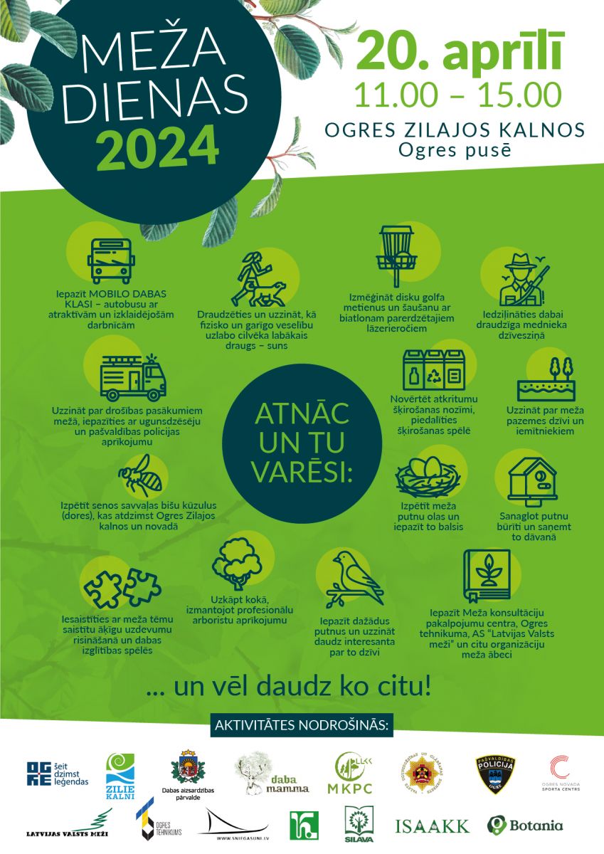 Ogres Zilajos kalnos notiks Meža dienas 2024