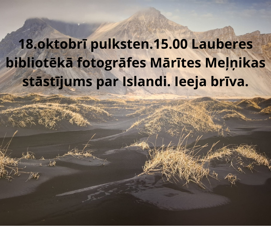 Stāstījums par Islandi Lauberes pagasta bibliotēkā  