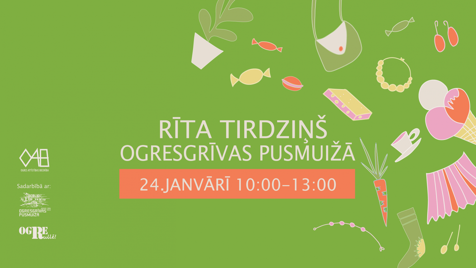 Rīta tirdziņš Ogresgrīvas pusmuižā 