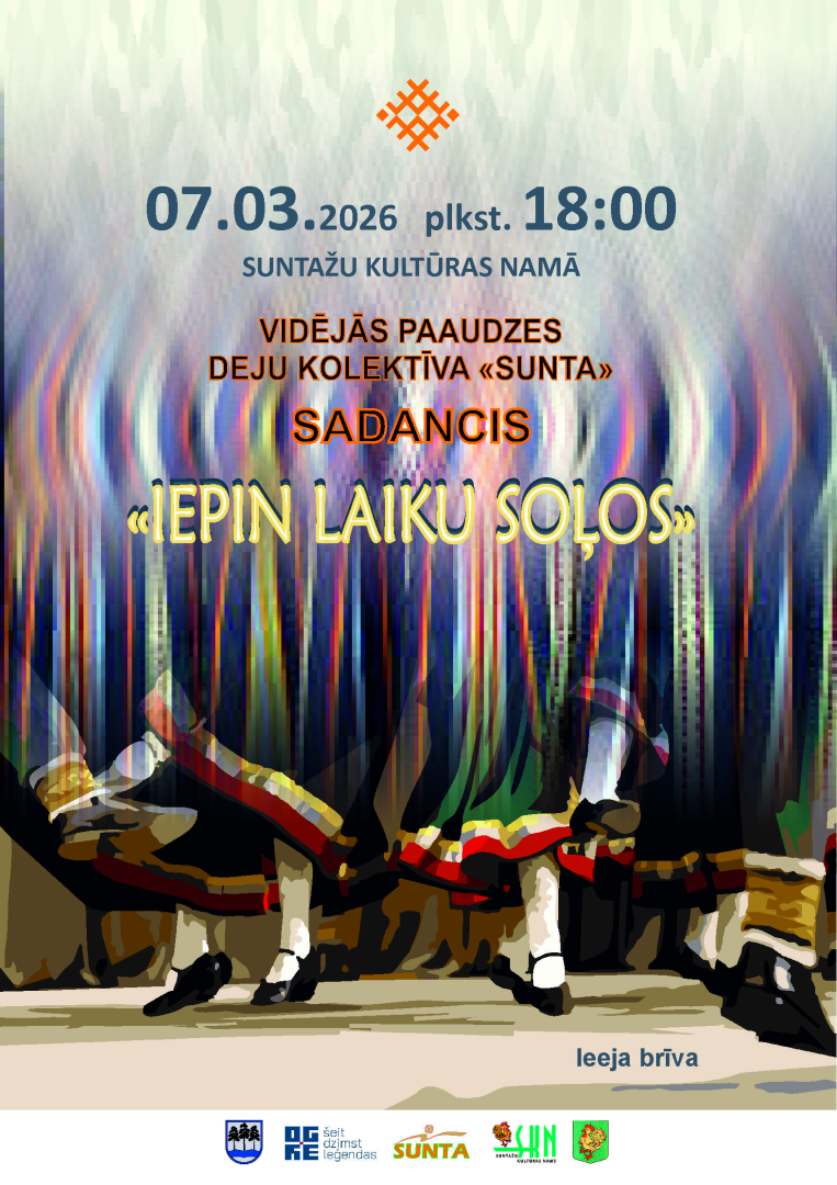Vidējās paaudzes deju kolektīva SUNTA sadancis "IEPIN LAIKU SOĻOS" Suntažos