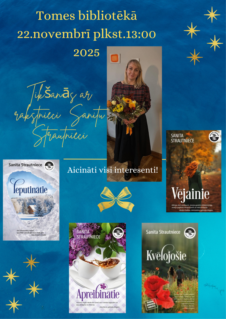 Tikšanās ar rakstnieci Sanitu Strautnieci Tomē