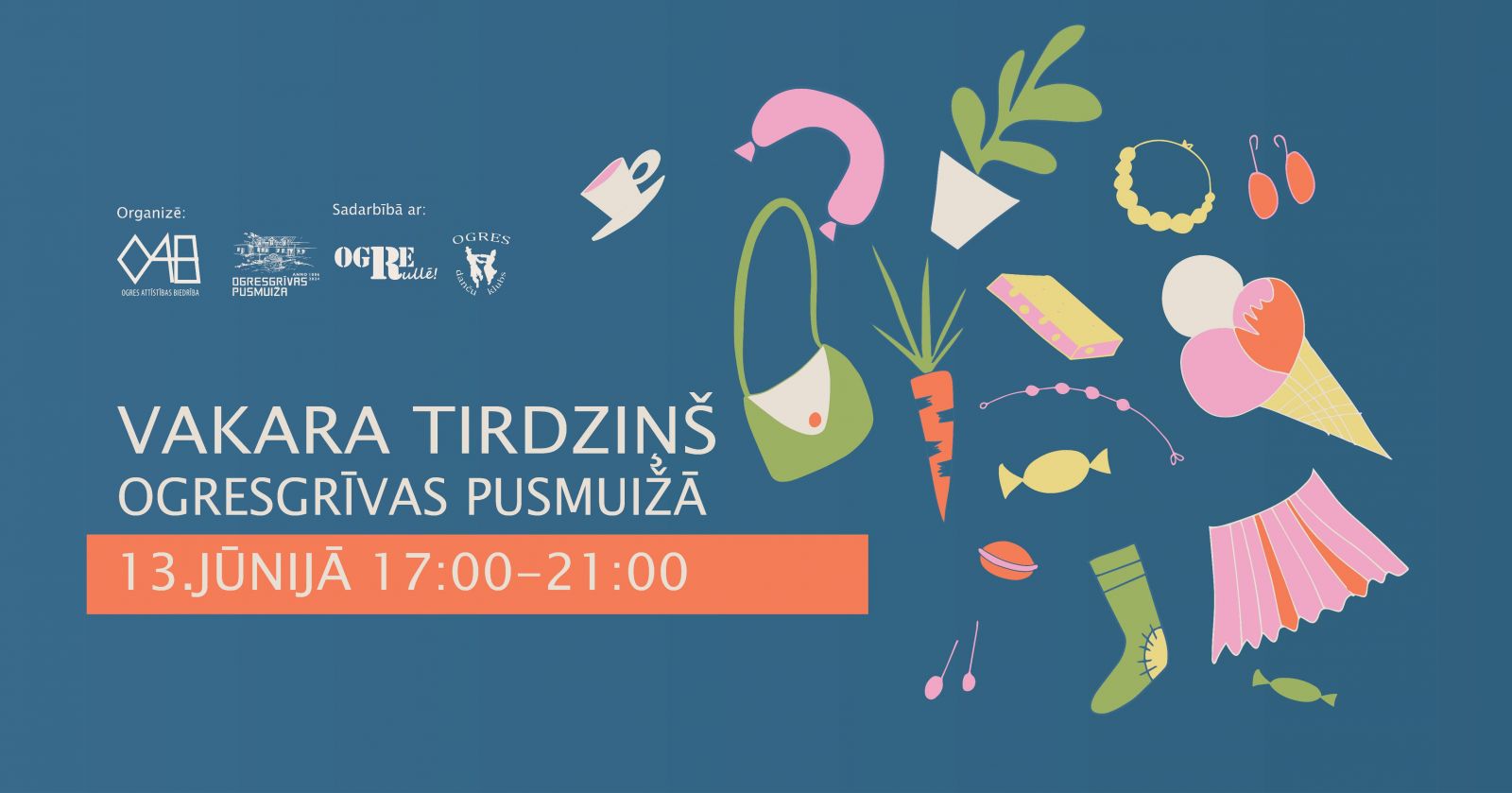 Vakara tirdziņš Ogresgrīvas pusmuižā