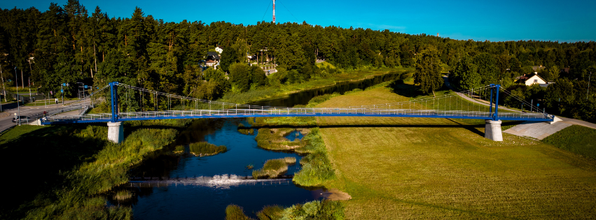 Pedestrian bridge in Ogre